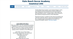 Desktop Screenshot of palmbeachsocceracademy.com