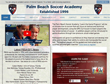 Tablet Screenshot of palmbeachsocceracademy.com